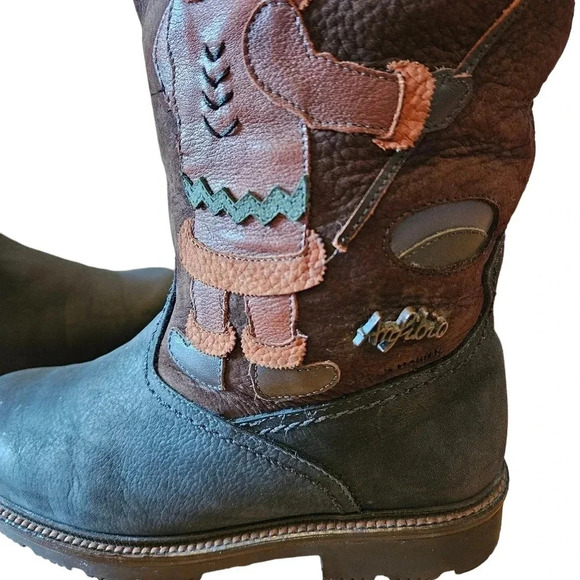 Anfibio Java Nubuck Waterproof Leather Boho Plush Lined  Winter Boots Size 37 - Picture 5 of 16